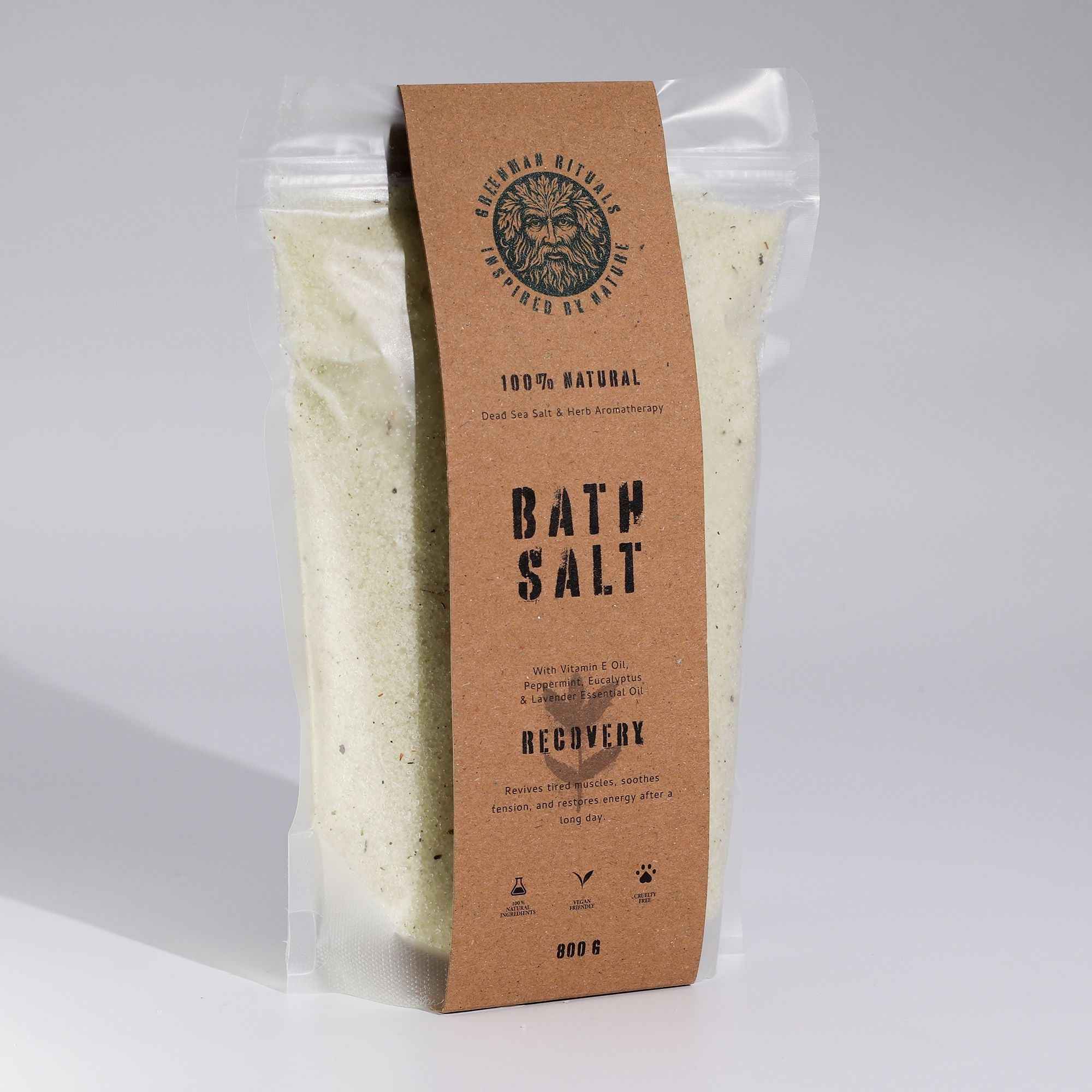 Greenman Rituals Menthol Aromatherapy Epsom Bath Salt – Recovery