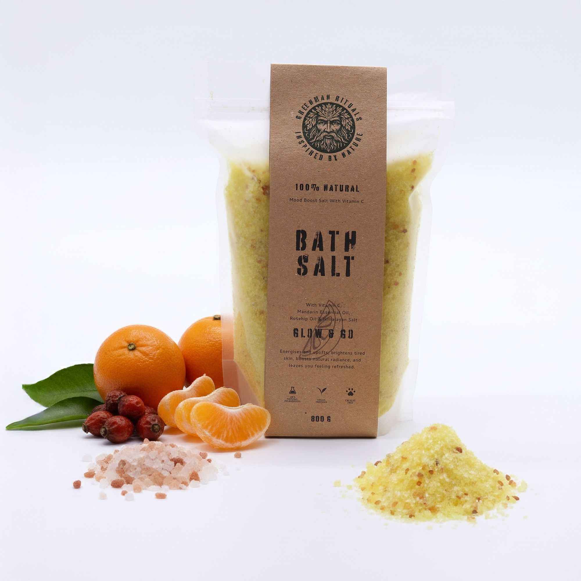 Greenman Rituals Vitamin C & Mandarin Epsom Bath Salt – Glow & Go