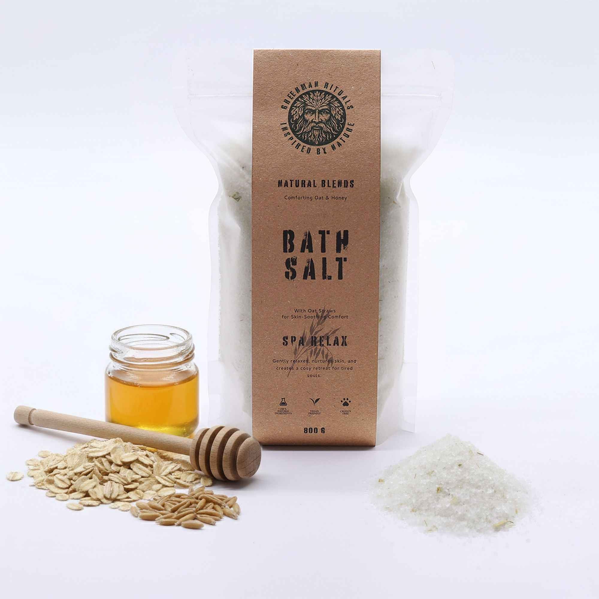 Greenman Rituals Oat & Honey Epsom Bath Salt – Spa Relax Blend