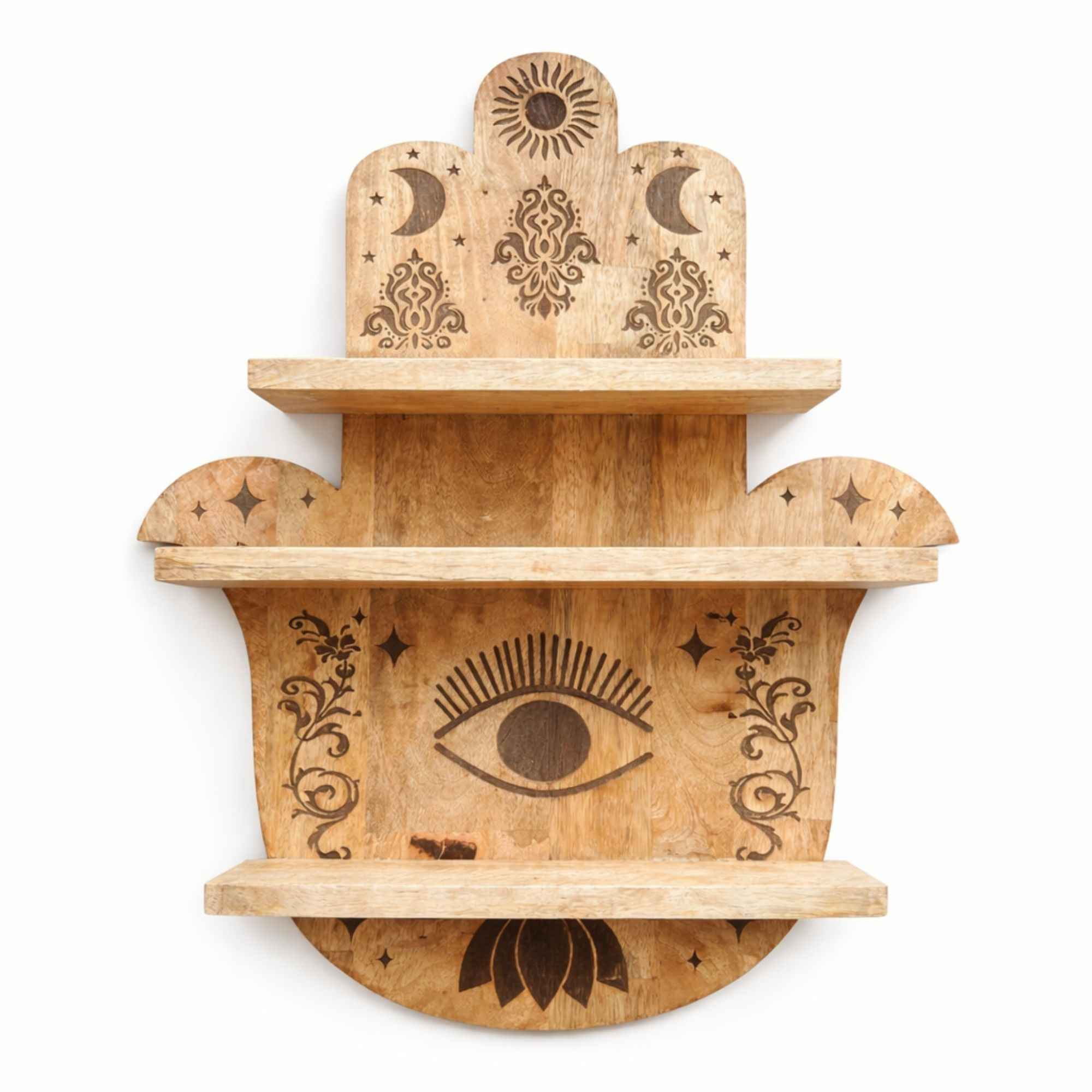 Hamsa Shaped Wall Shelf