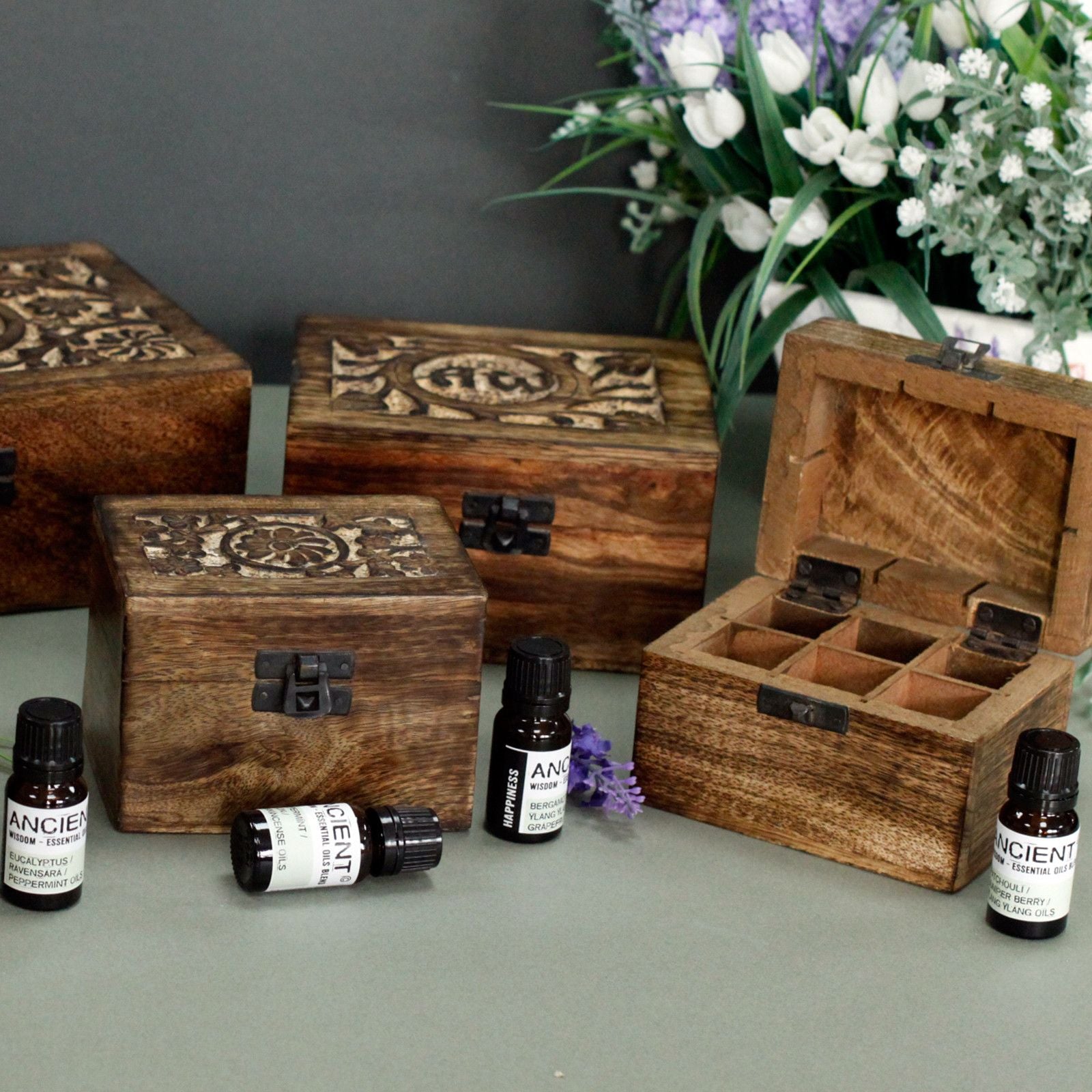 Mango Aromathrapy Box - Floral (holds 32) - Natural Aroma Company