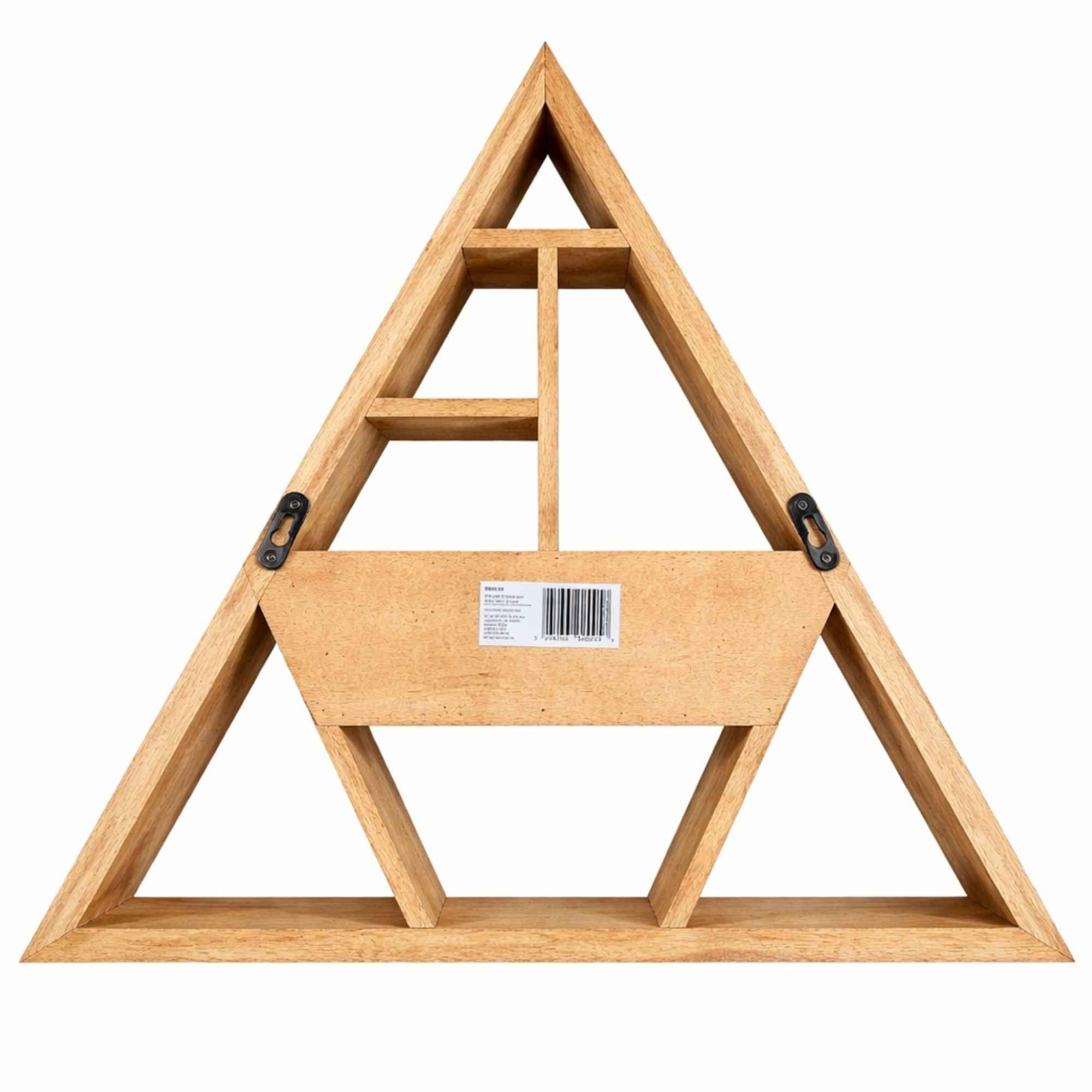 Triangle Shaped Wall Shelf with Drawer